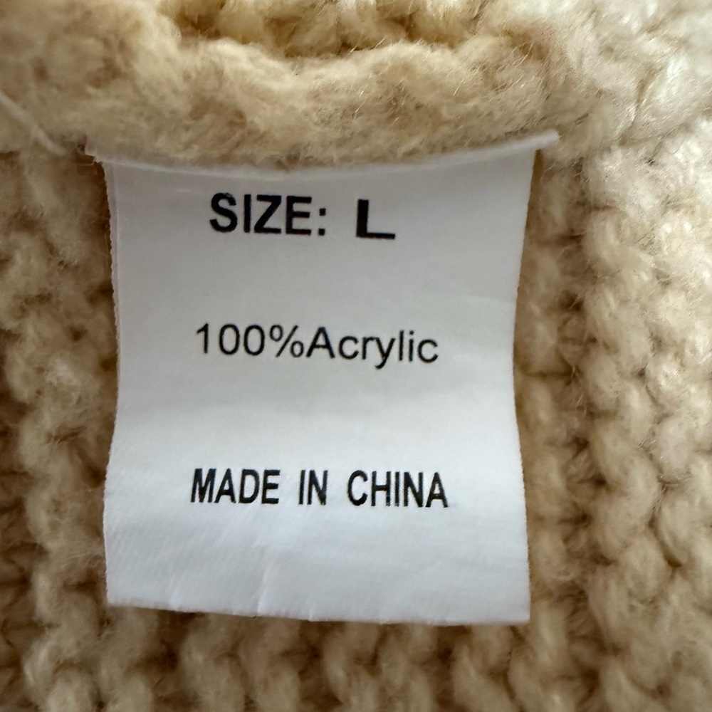 Cozy Cream Cable Knit Sweater - Picture 2 of 6